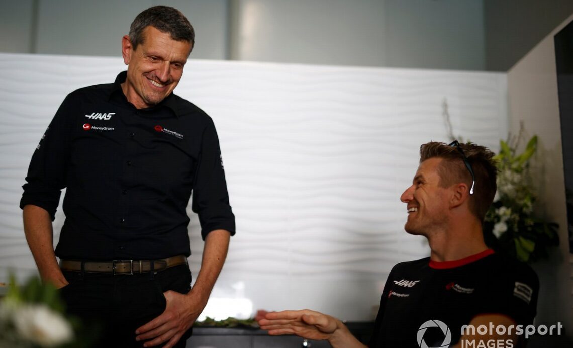 Guenther Steiner, Team Principal, Haas F1 Team Nico Hulkenberg, Haas F1 Team