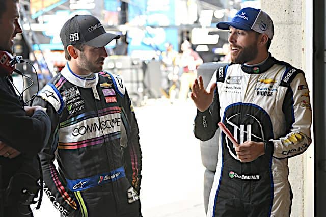 Daniel Suarez Ross Chastain talking, NKP