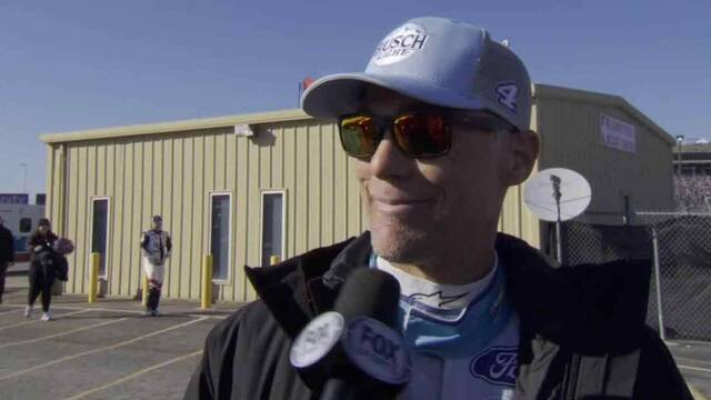 Kevin Harvick discusses late-race caution and battle with Ross Chastain