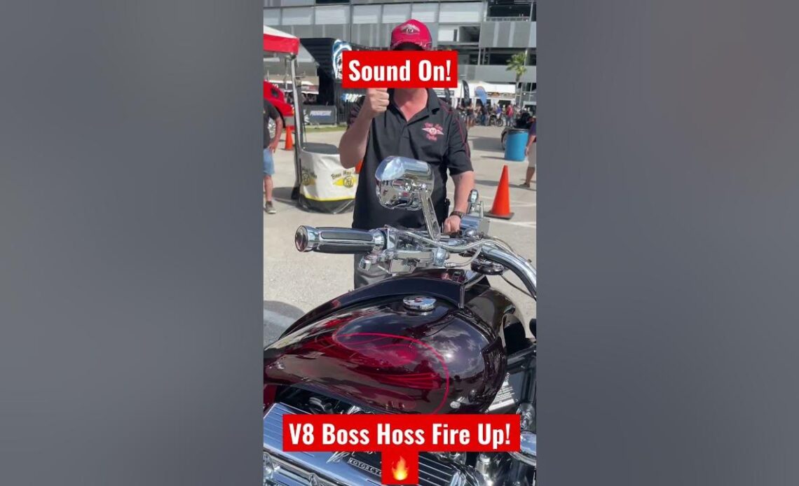 LISTEN to how amazing this V8 Boss Hoss Motorcycle Sounds! #motorcycle