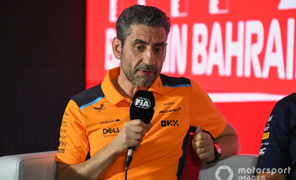 Andrea Stella, Team Principal, McLaren, in a Press Conference