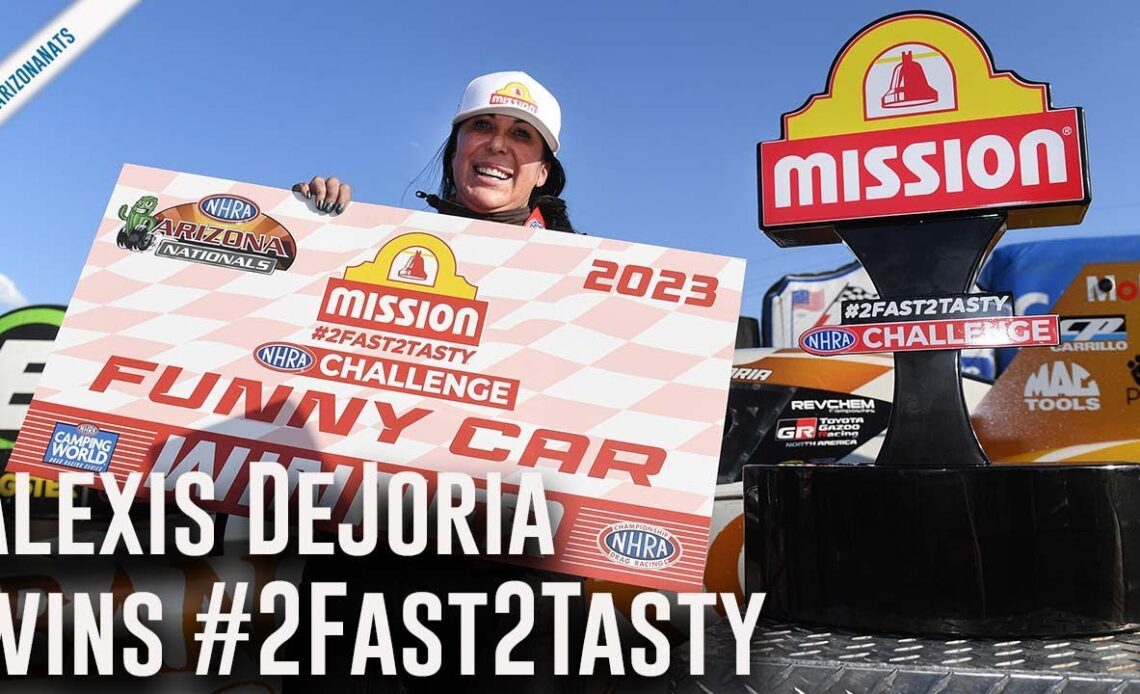 Mission #2Fast2Tasty Challenge Funny Car Winner Phoenix: Alexis DeJoria