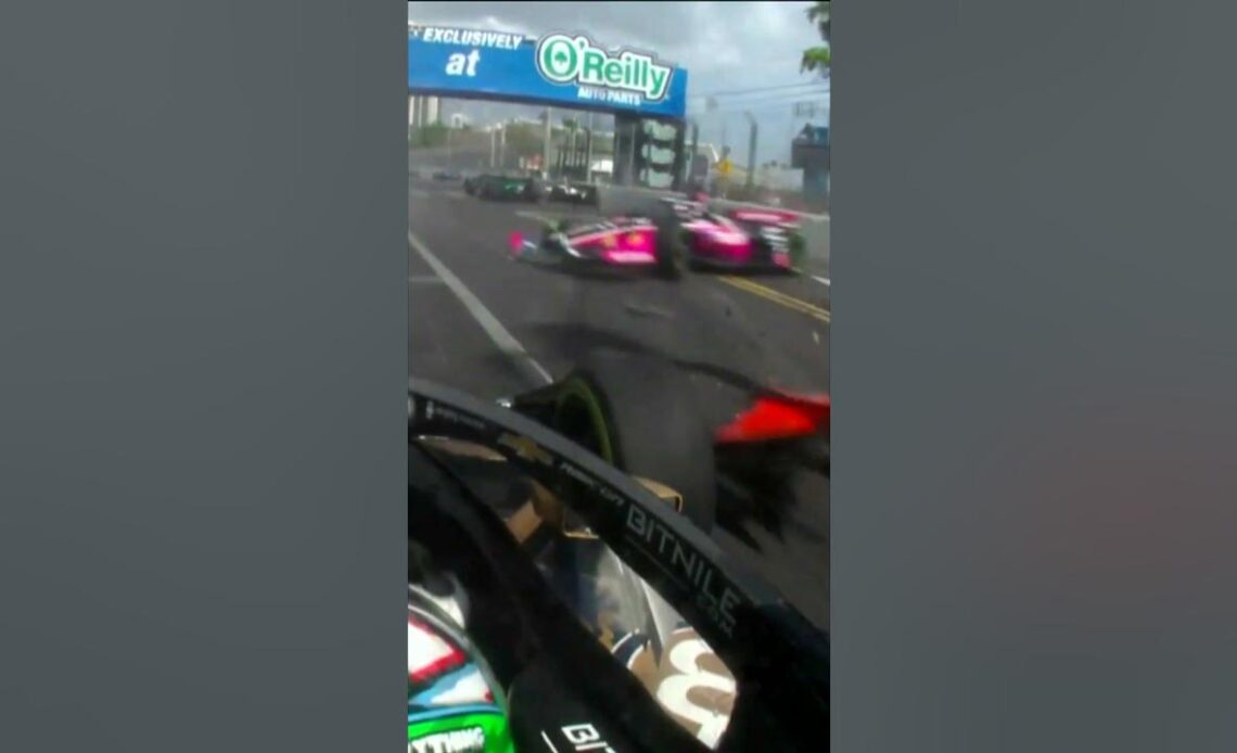 On board with Conor Daly during WILD Lap 1 wreck 🏎️😲
