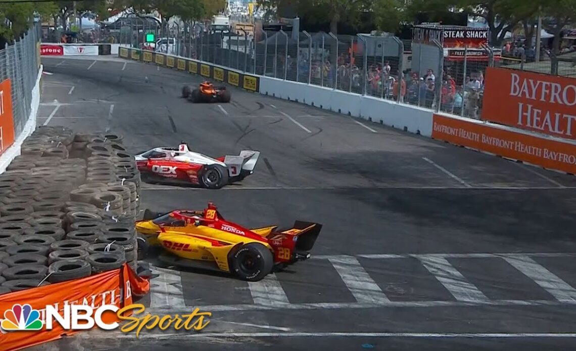 Romain Grosjean, Scott McLaughlin wreck each other during GP of St. Petersburg | Motorsports on NBC