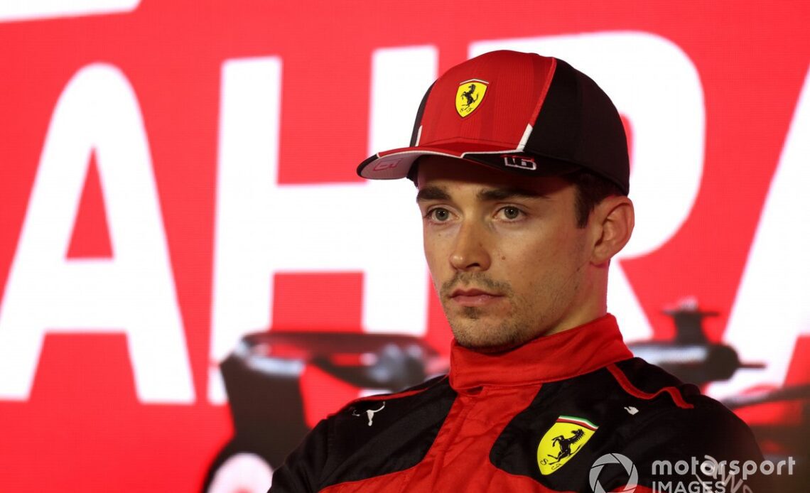 Charles Leclerc, Scuderia Ferrari, in the post Qualifying Press Conference