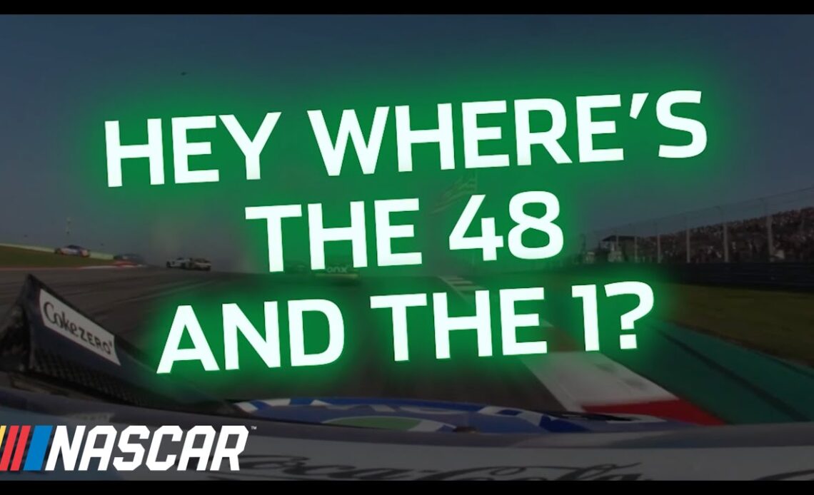 Suárez over radio: 'Where is the 48 and the 1?' | NASCAR