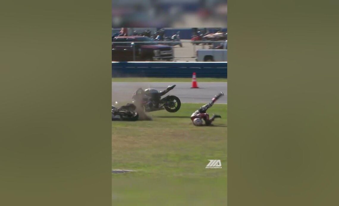 Teagg Hobbs had a big get-off in the Daytona 200, which brought out the red flag. #crash #shorts