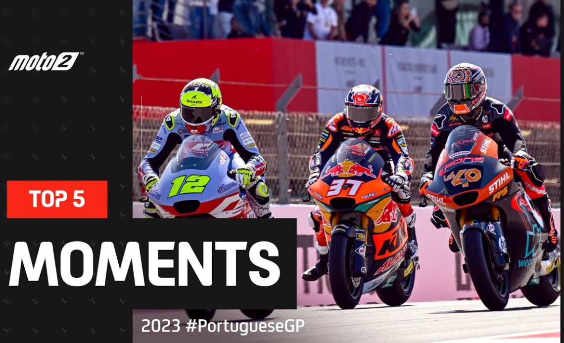 Top 5 Moto2™ Moments 🤩 | 2023 #PortugueseGP