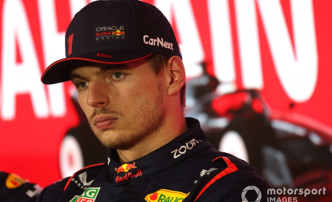 Pole man Max Verstappen, Red Bull Racing, in the post Qualifying Press Conference