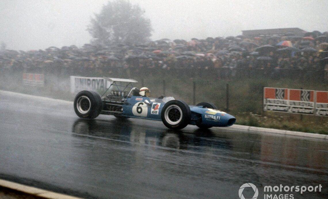 Stewart was magnificent on the Nordschleife in 1968, winning by over four minutes despite a broken scaphoid