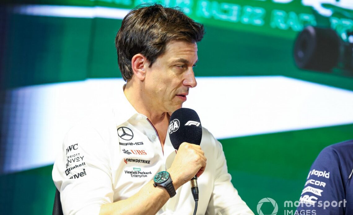 Toto Wolff, Team Principal and CEO, Mercedes-AMG, in the Team Principals Press Conference