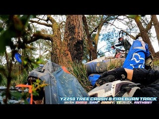 YZ250 Tree Crash & Fireburn Track w/ The Bois