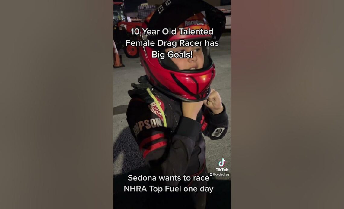 10 Year Old Girl Wants to be a NHRA Top Fuel Dragster Racer Someday