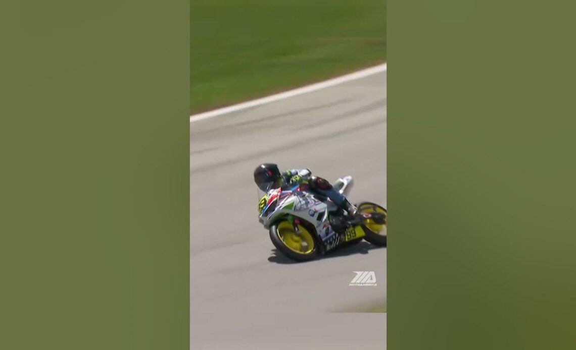 Alessandro Di Mario used a little bit too much front brake and went down in JR Cup Race Two. #crash