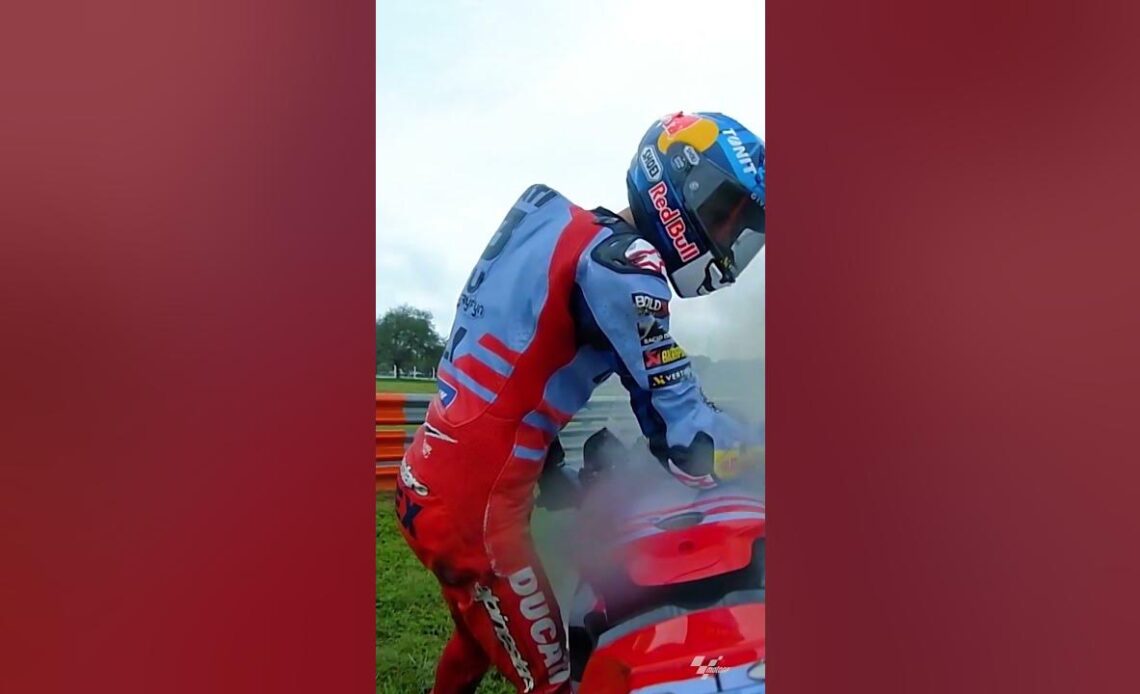 Alex Marquez's bike catches fire at the end of Q1! 🔥 | 2023 #ArgentinaGP  🇦🇷
