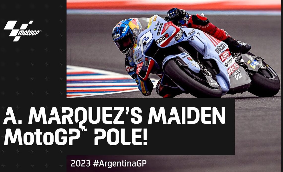 Alex Marquez's first-ever #MotoGP pole position! 🔥  | 2023 #ArgentinaGP