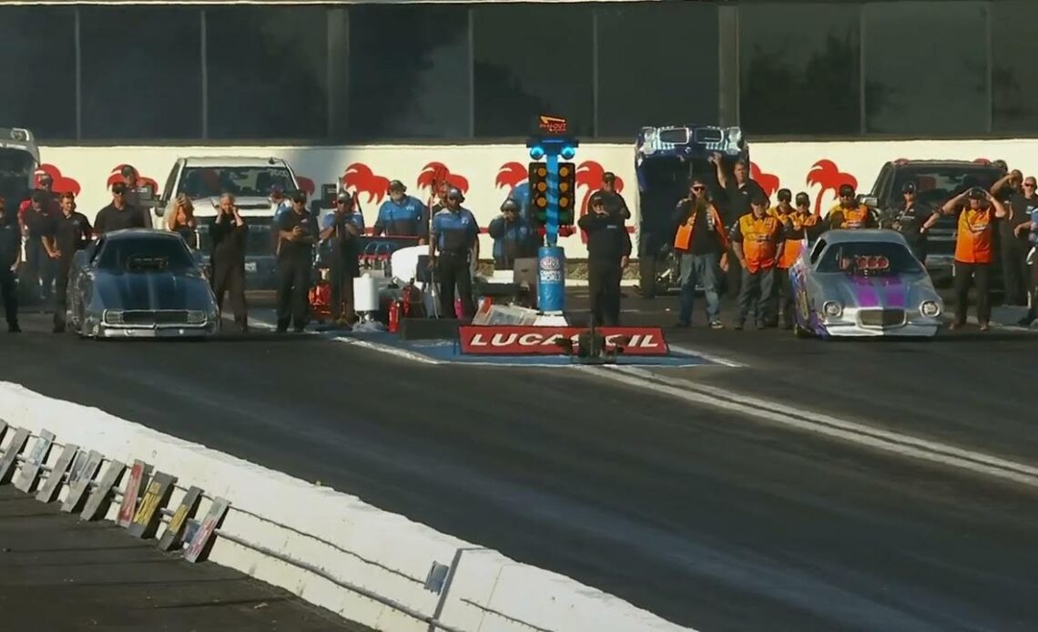 Brad Thompson, Kamaka Pocock, Nostalgia Funny Car, Eliminations Rnd 1, Lucas Oil Winter Nationals, I