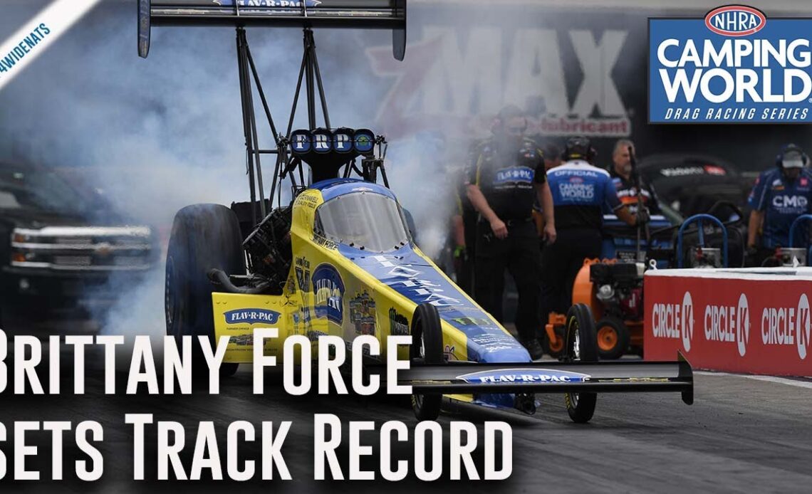 Brittany Force sets zMAX Dragway Track Record