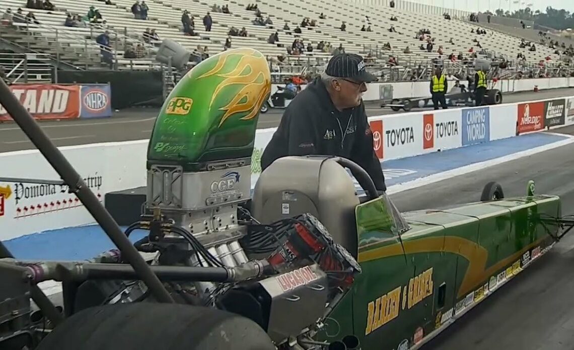Casey Grisel, Ron Anderson, Top Alcohol Dragster Qualifying Rnd 2, Lucas Oil Winter Nationals, In N