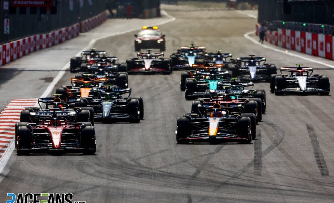 Race start, Baku City Circuit, 2023