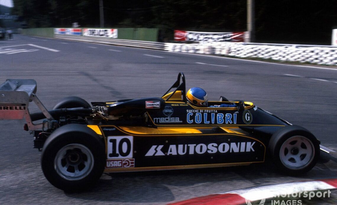 The Minardi-BMW was a long way from being the hottest F2 property in ’81, but Alboreto took pole at Pau and won at Misano.