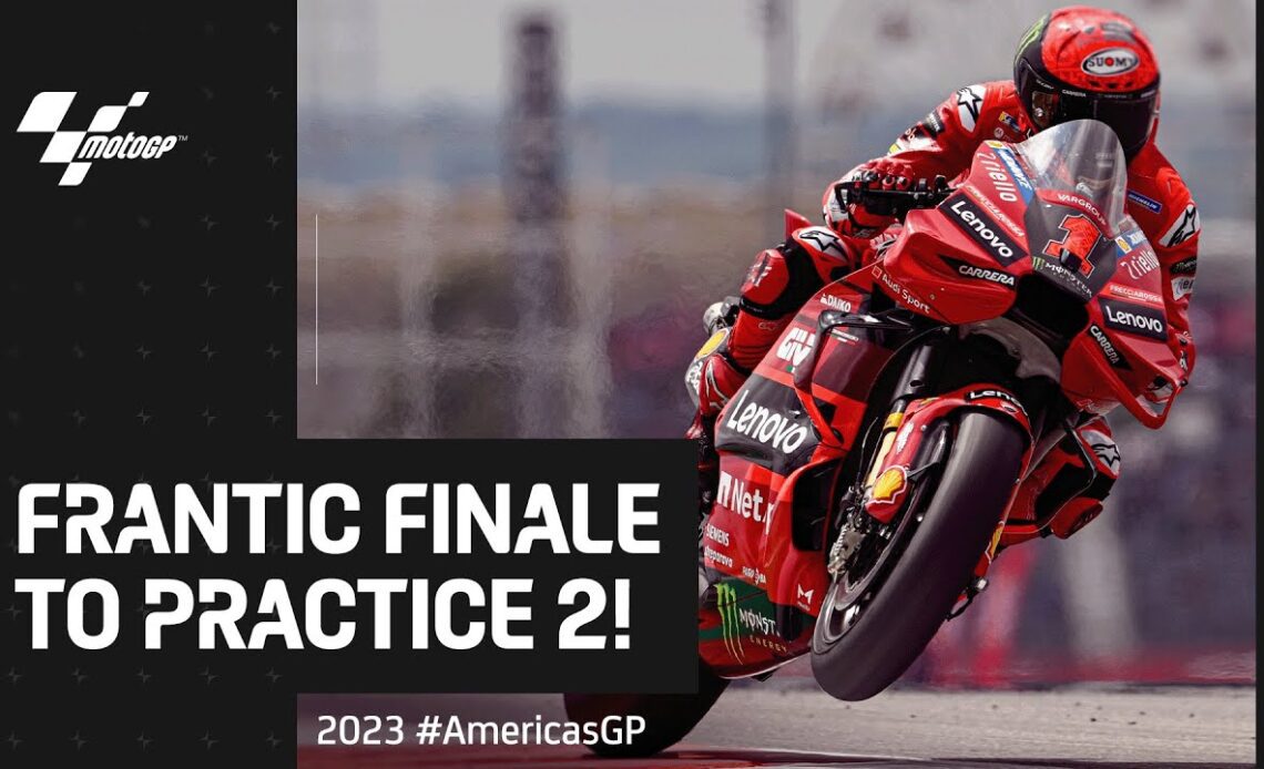 Frantic last 5 minutes of #MotoGP P2! 🔥 | 2023 #AmericasGP 🇺🇸