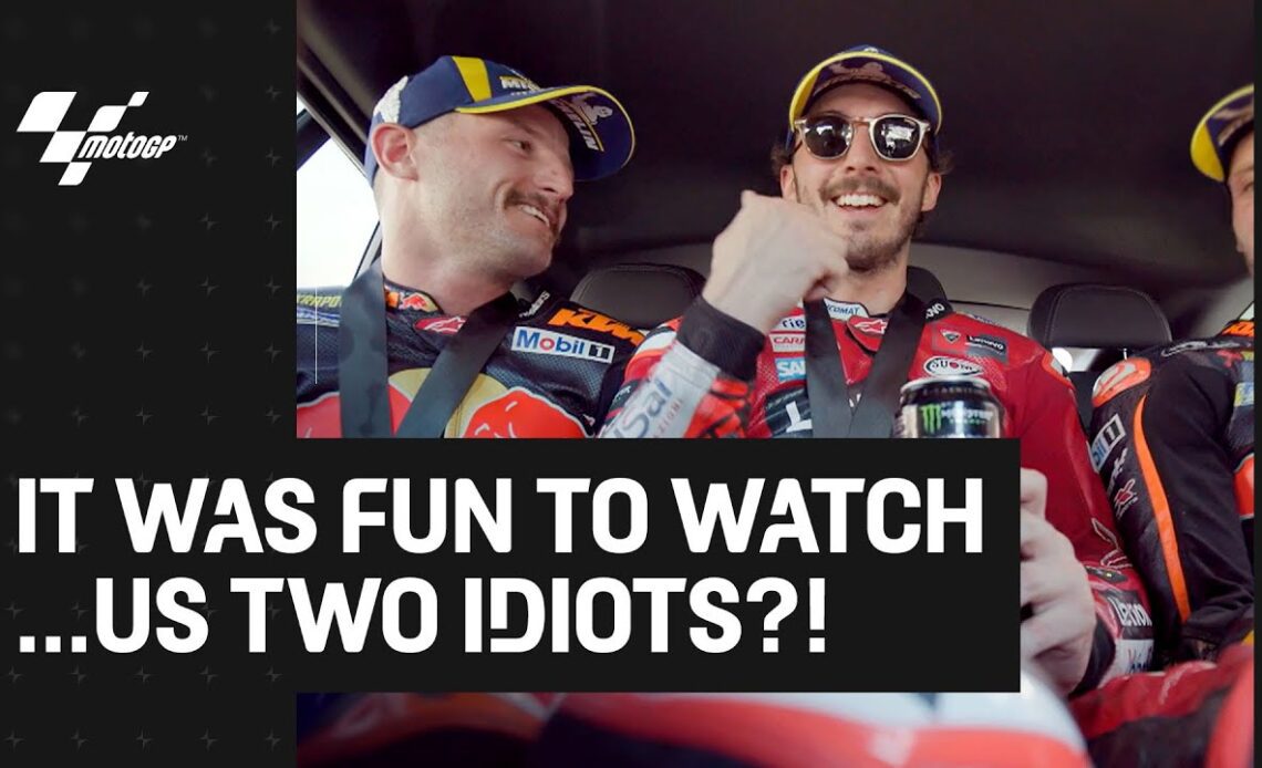 “It was fun to watch from behind...Us two idiots?” 🤣 | 2023 #SpanishGP UNHEARD