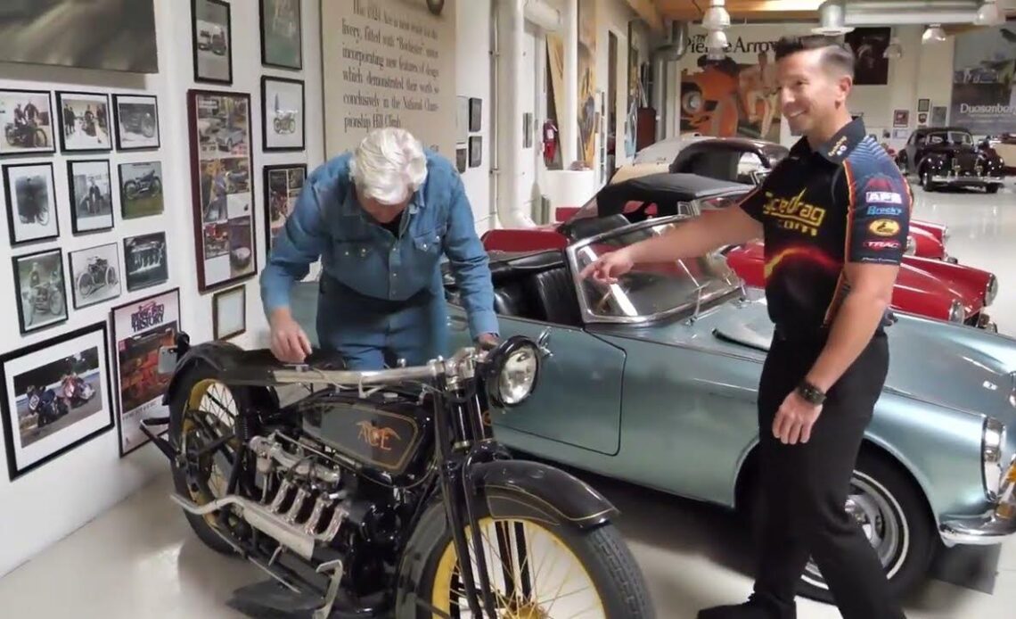 Jay Leno Starts Up 100 Year Old Motorcycle!