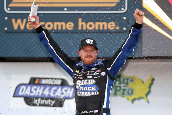 Jeb Burton wins crash-filled Xfinity Series race at Talladega