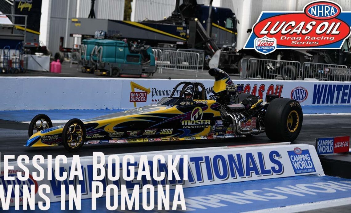 Jessica Bogacki wins Super Comp at Lucas Oil NHRA Winternationals