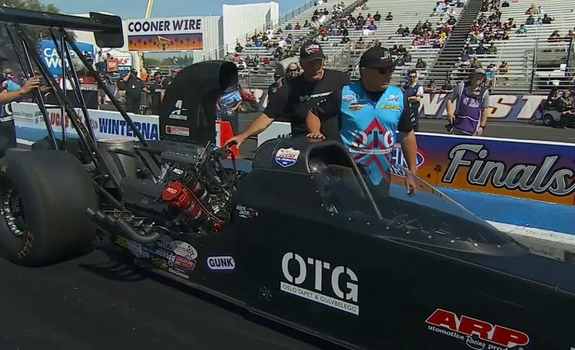 Julie Nataas, Johnny Ahten, Top Alcohol Dragster, Eliminations Rnd 1, Lucas Oil Winter Nationals, In