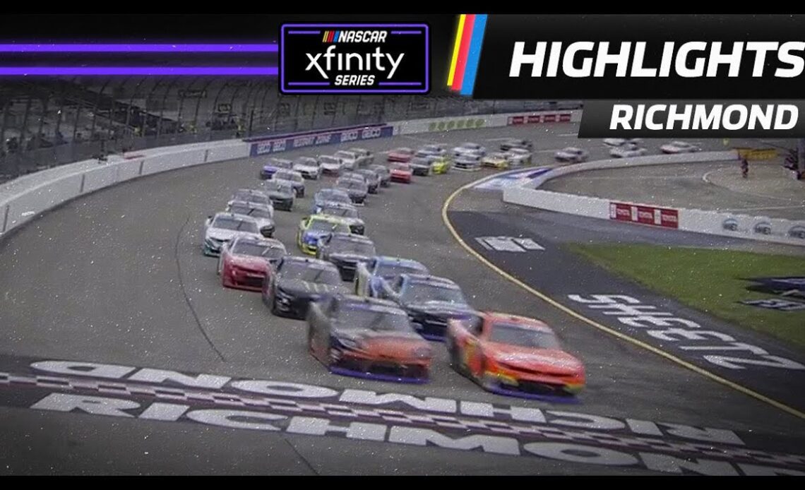 Justin Allgaier leads the Xfinity field to green at Richmond