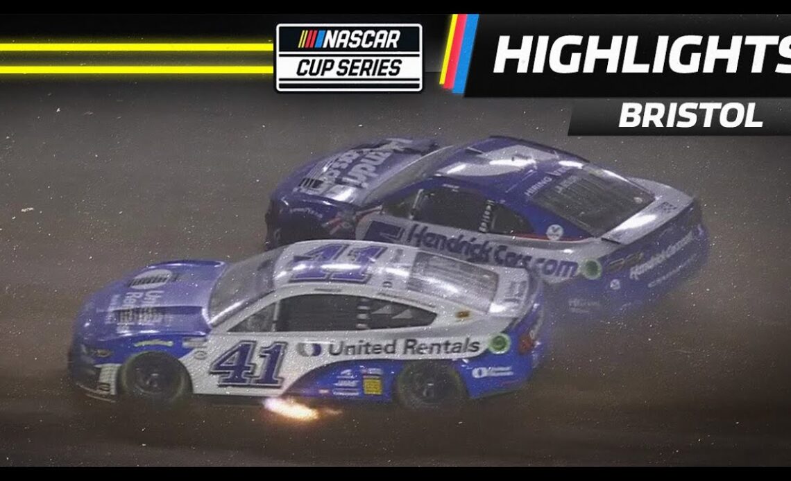 Larson and Preece wreck in Turn 1 after lap-long dogfight