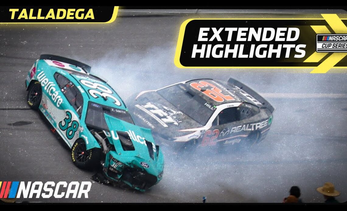 Late wrecks and multiple overtimes at Talladega | Extended Highlights | NASCAR Cup Series