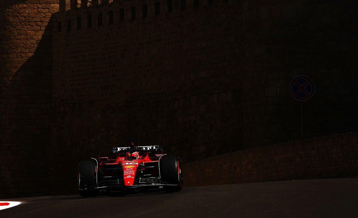 Leclerc grabs Baku sprint pole despite crash