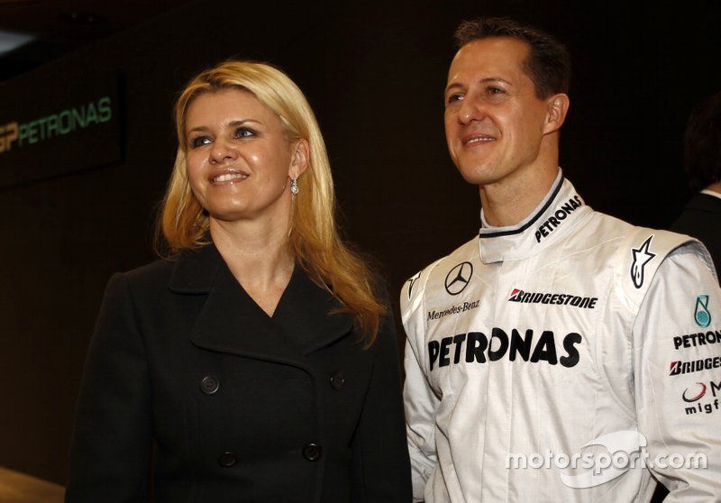 Michael Schumacher, Mercedes GP with his wife Corinna Schumacher