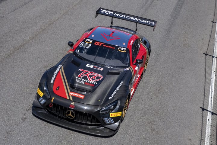 Memo Gidley during GT America powered by AWS practice at NOLA Motorsports Park, 4/28/2023 (Photo: Brian Cleary/SRO Motorsports Group)