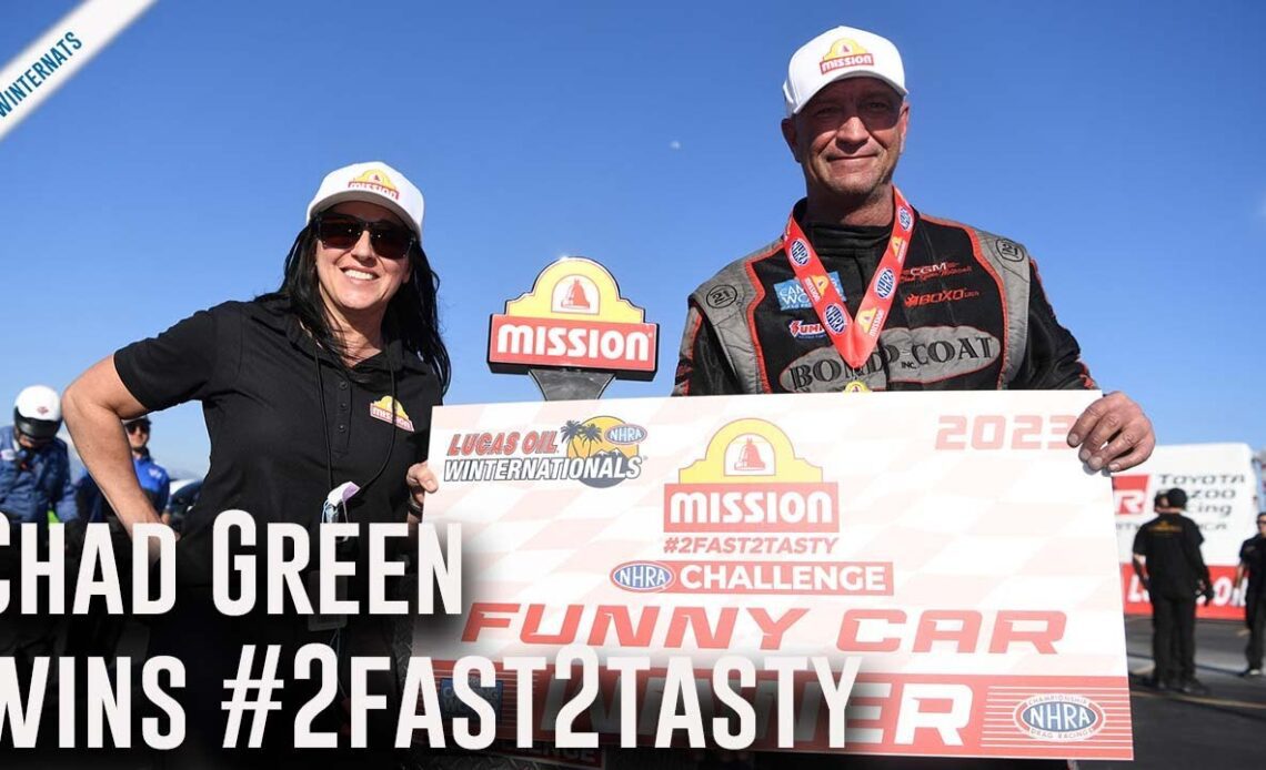 Mission #2Fast2Tasty Challenge Funny Car Winner Pomona: Chad Green
