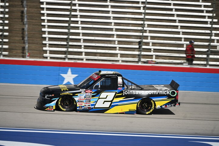 Nick Sanchez during qualifying for the SpeedyCash.com 250 at Texas Motor Speedway, 4/1/2023 (Photo: Phil Allaway)