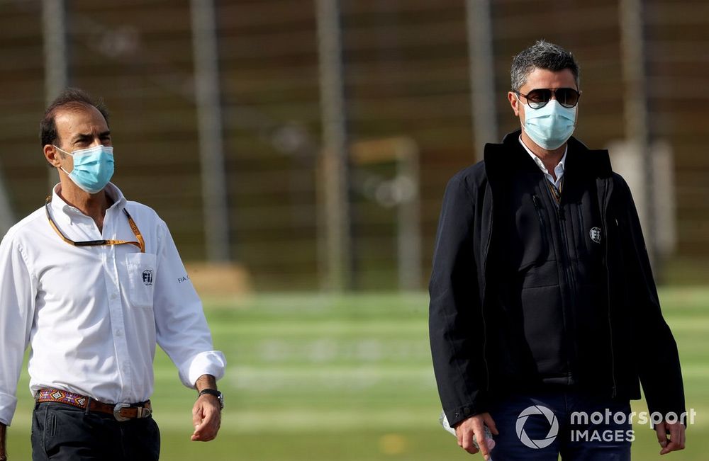 Emanuele Pirro, Driver Steward, FIA, and Michael Masi, Race Director, FIA.