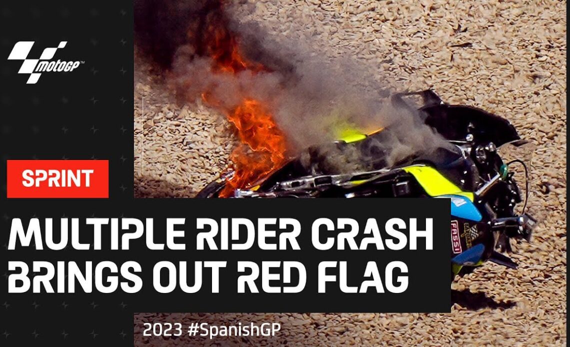 Red flag in the Tissot Sprint 🔴 | 2023 #SpanishGP