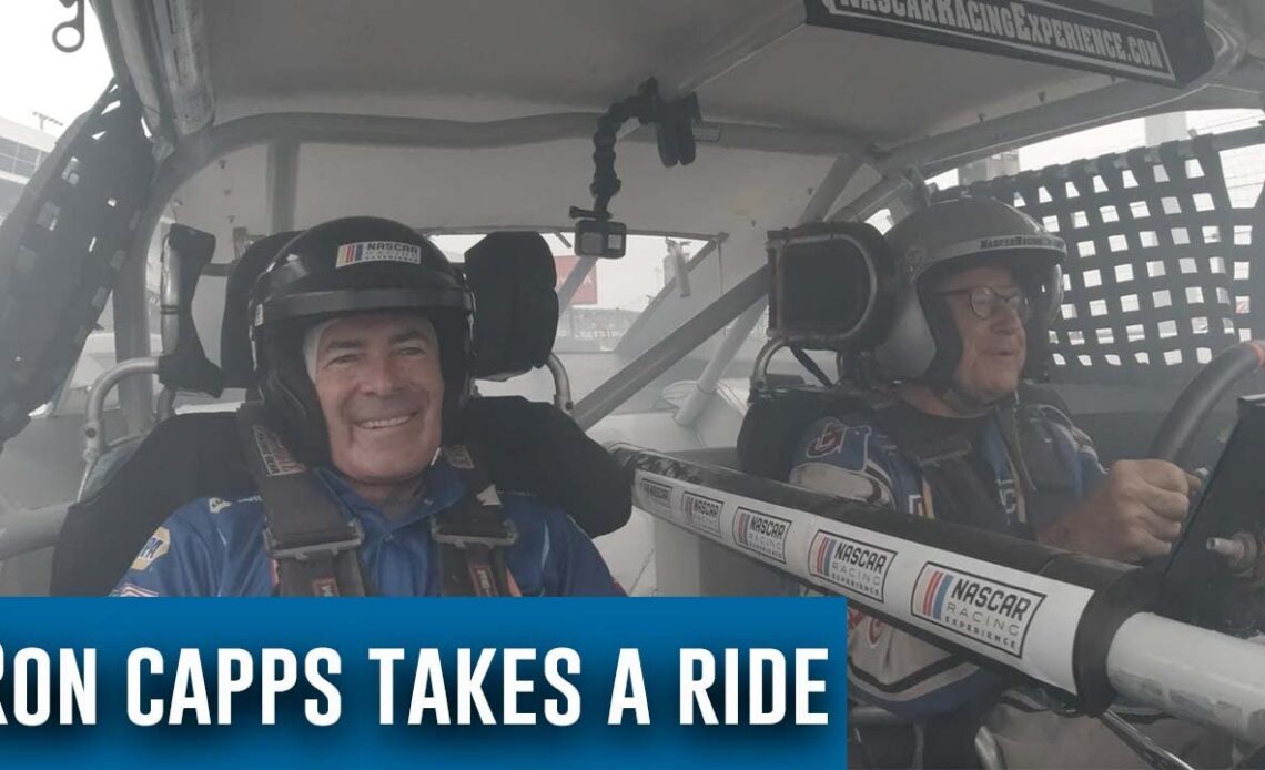 Ron Capps and team take a ride around Charlotte Motor Speedway