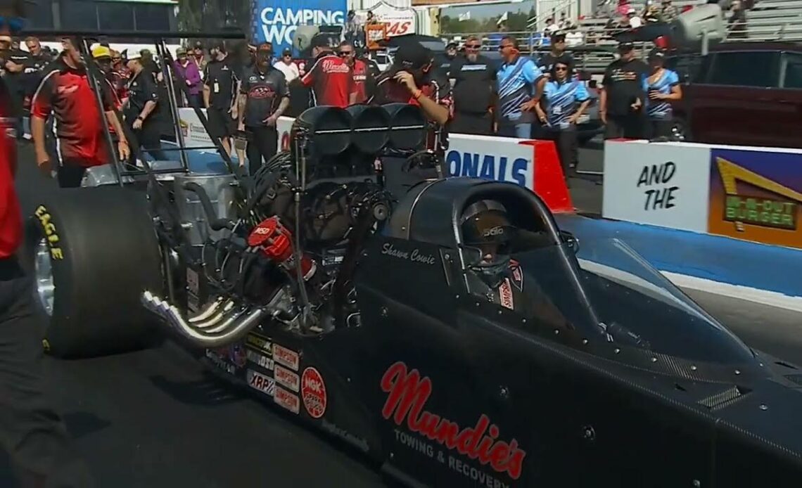 Shawn Cowie, Mitch Myers, Top Alcohol Dragster, Eliminations Rnd 1, Lucas Oil Winter Nationals, In N