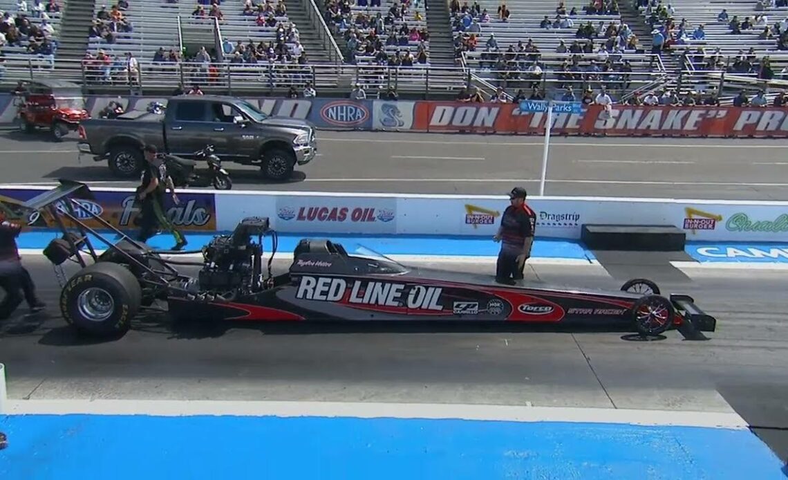 Taylor Vetter, Eric Chesleigh, Top Alcohol Dragster Qualifying Rnd 1, Lucas Oil Winternationals, In