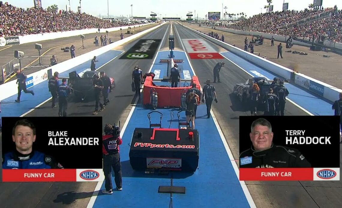 Terry Haddock 4 100 302 82, Blake Alexander 4 620 178 64, Funny Car, Qualifying Rnd 2, Arizona Natio