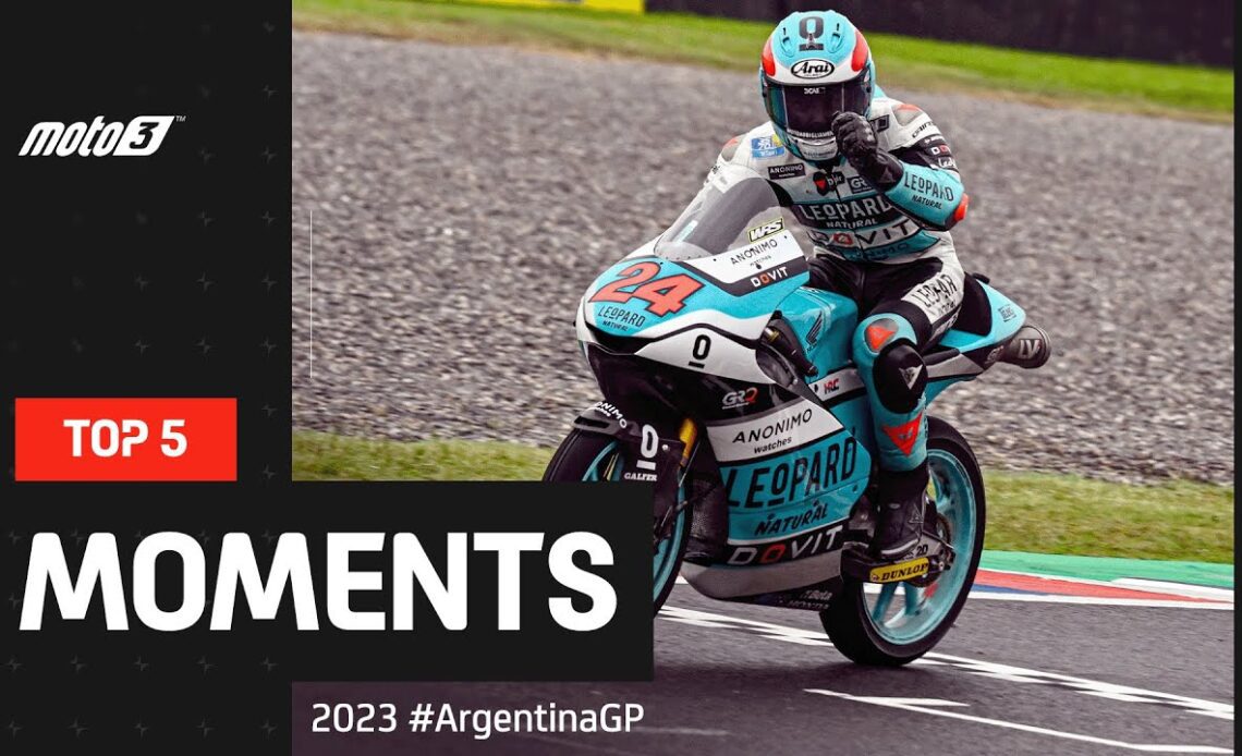 Top 5 Moto3™ Moments 👀 | 2023 #ArgentinaGP