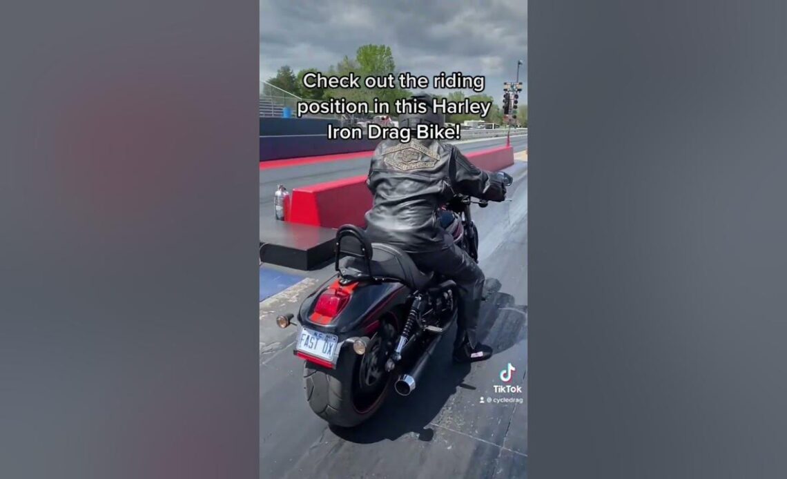Unique Riding Position For Harley Iron Drag Bike