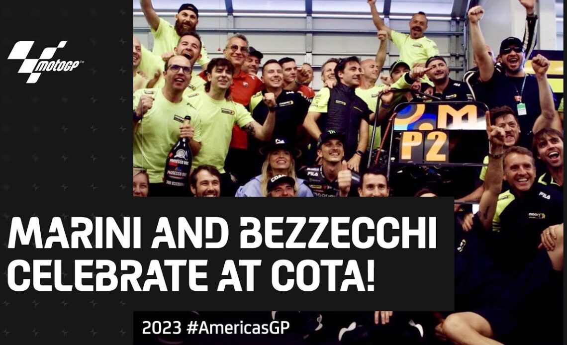 VR46 toast another weekend to remember 🎉 | 2023 #AmericasGP 🇺🇸 UNSEEN