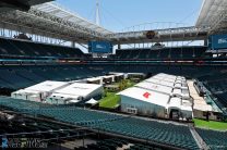 F1 paddock in the Hard Rock Stadium, Miami International Autodrome, 2023