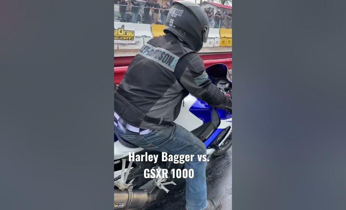 Harley Bagger vs. GSXR 1000